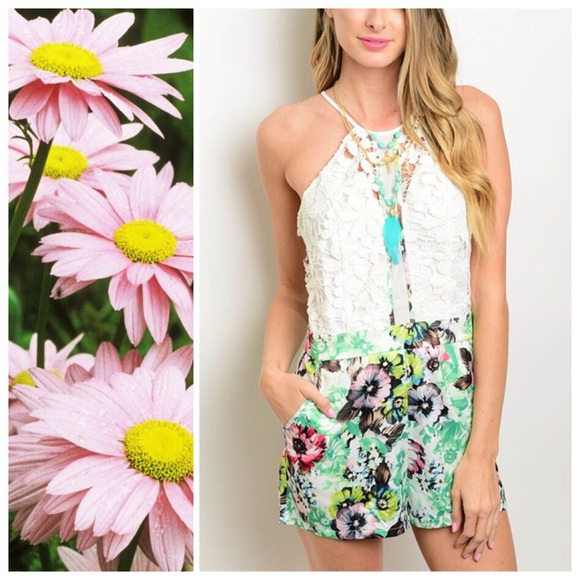 Pants - *LAST 2!* Spring Floral Garden Party Romper